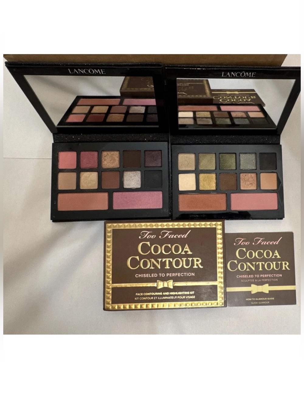 Lancome Eyeshadow Palette Set Of 2 & Too Faced Cocoa Contour Set